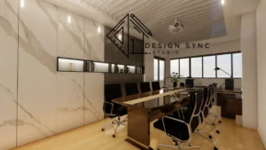 Executive Boardroom designed by design sync studio